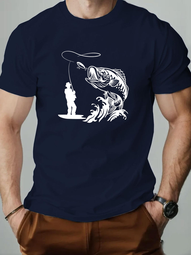 Men's Summer Casual Round Neck Short T-Shirt.