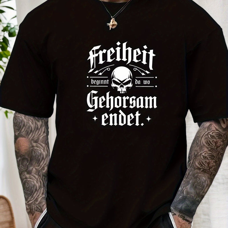 Men's Print Summer Casual Short Sleeve T-Shirt.