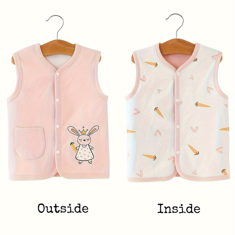 Baby Girl' Soft Cotton Bear Embroidery Cardigan Jacket.