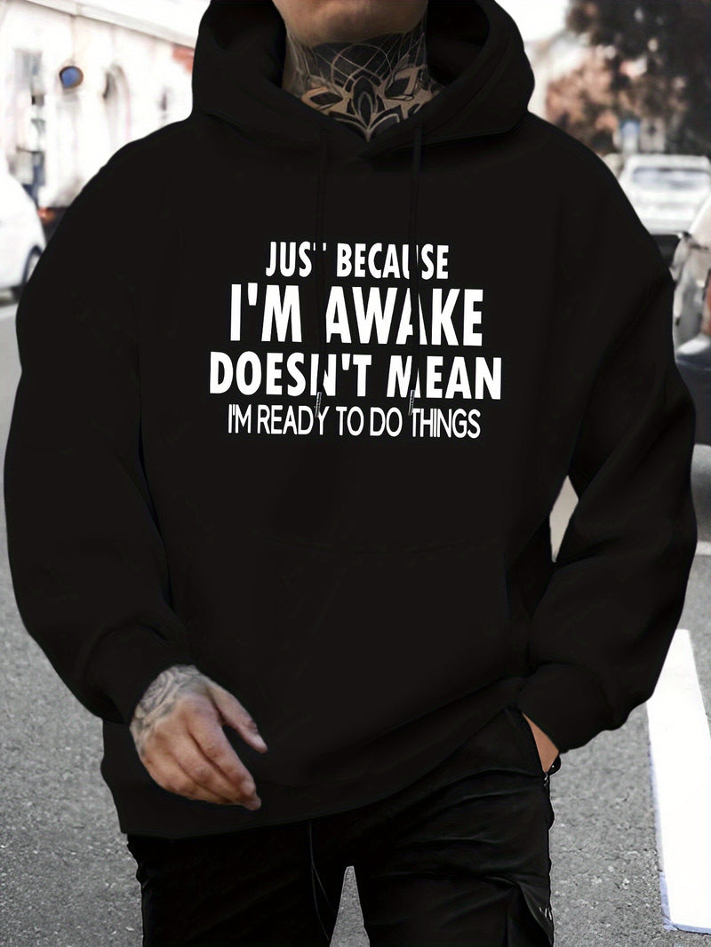 Men's New Stylish Hoodie with a Letter Print.