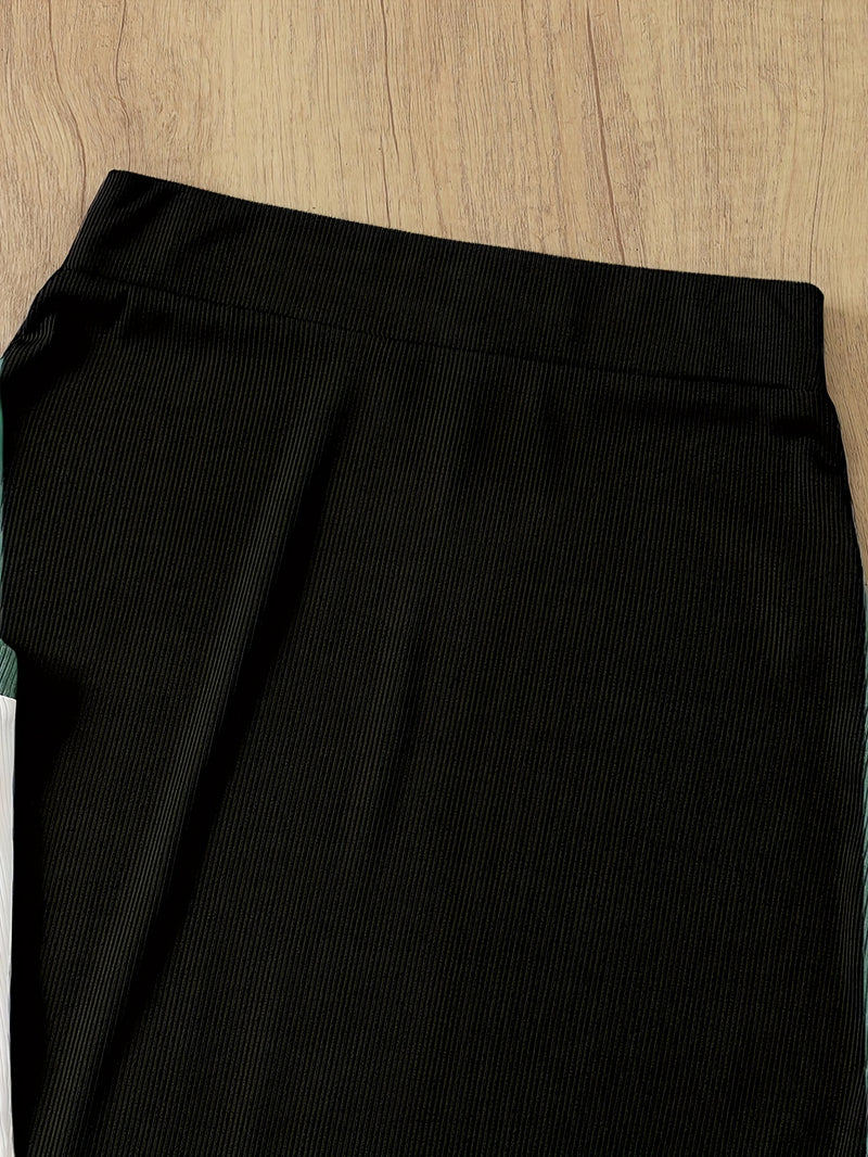 Women's Sleeveless Waistcoat and Split Skirt Set.