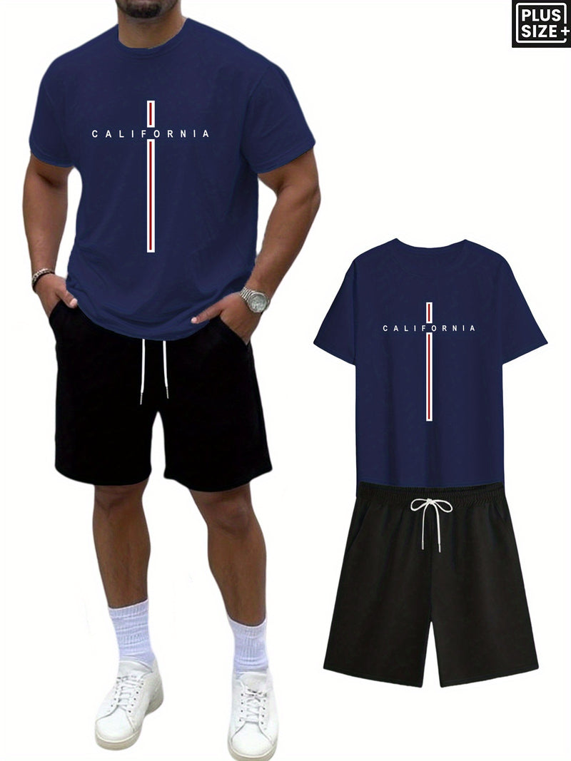 Plus-Size Men's Casual Short-Sleeve Shirts Paired.
