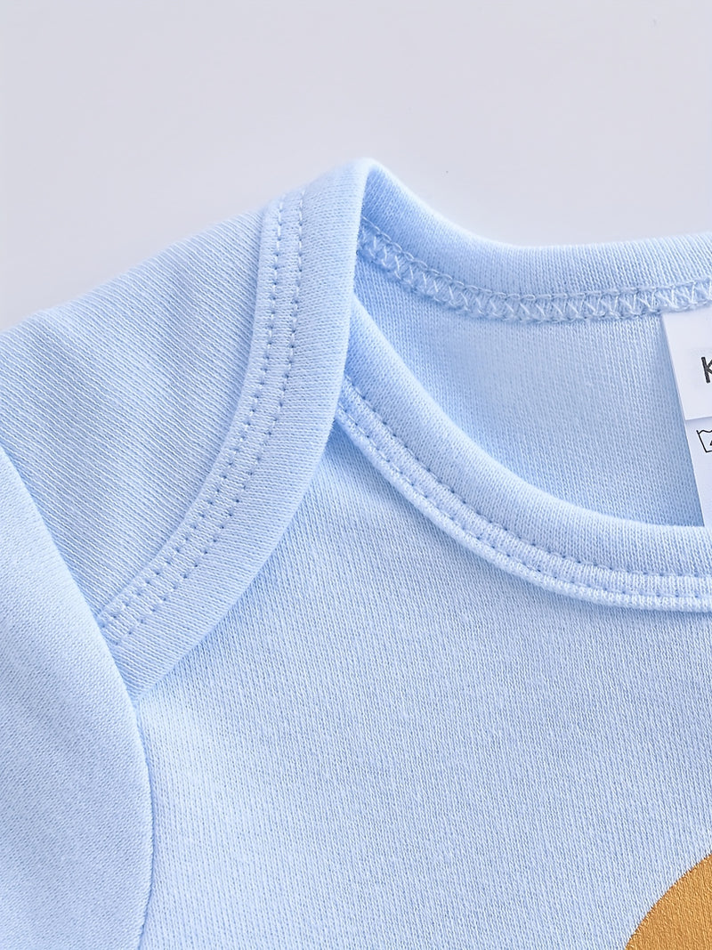 6pcs Newborn Baby Short-Sleeve Onesies.