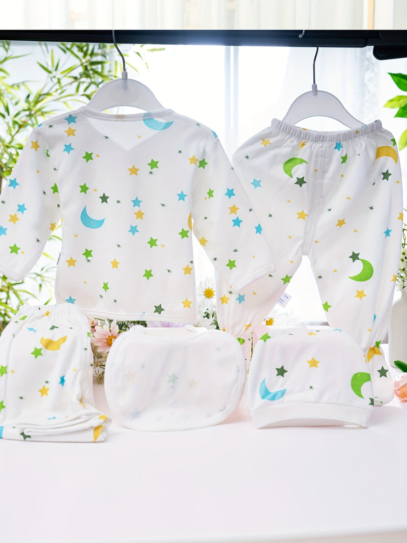 Newborn Baby Five-Piece Outfit Set for Infants.