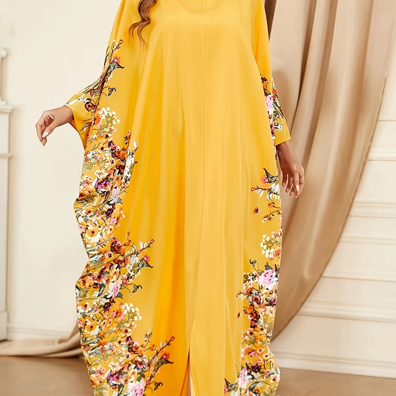 Elegant Batwing Sleeve Maxi Dress for Women.