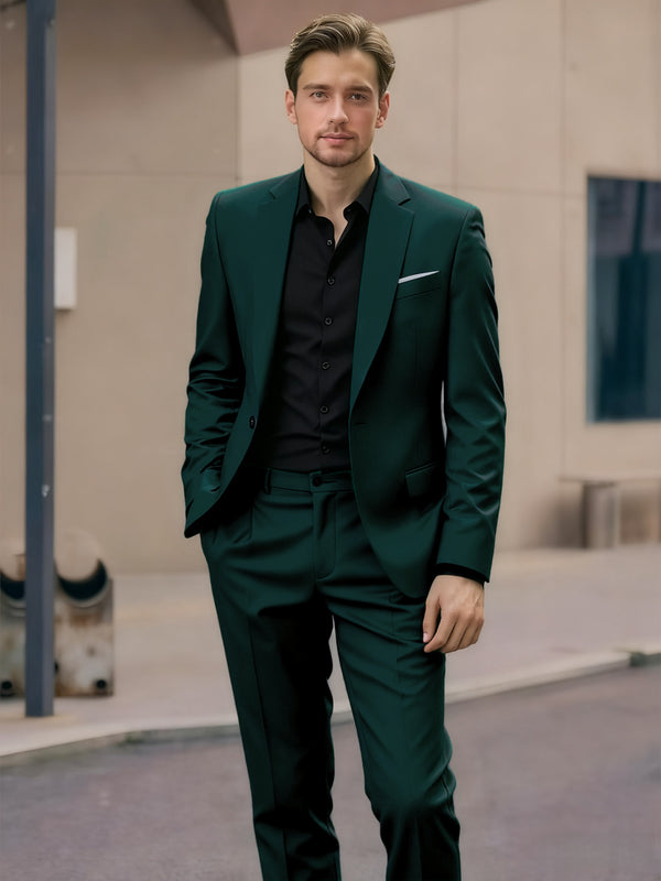 2pcs Classic Suit - Men's Dress Attire.