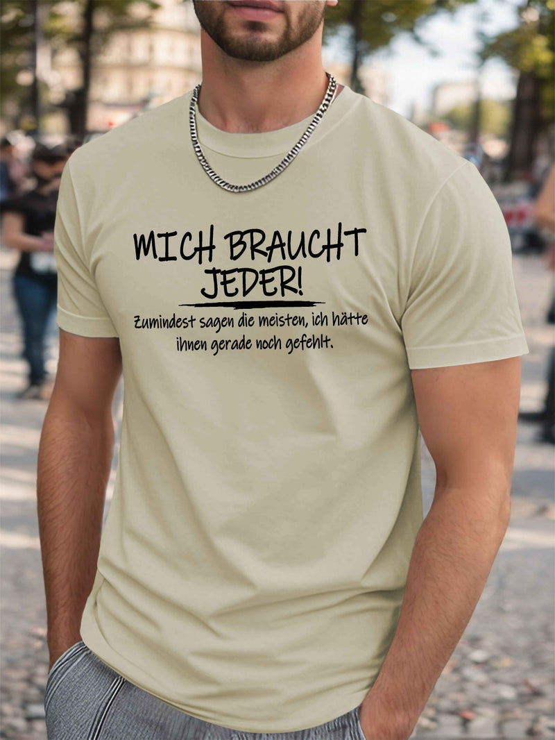 Men’s Funny German Crinkle Plus Size T-Shirt.