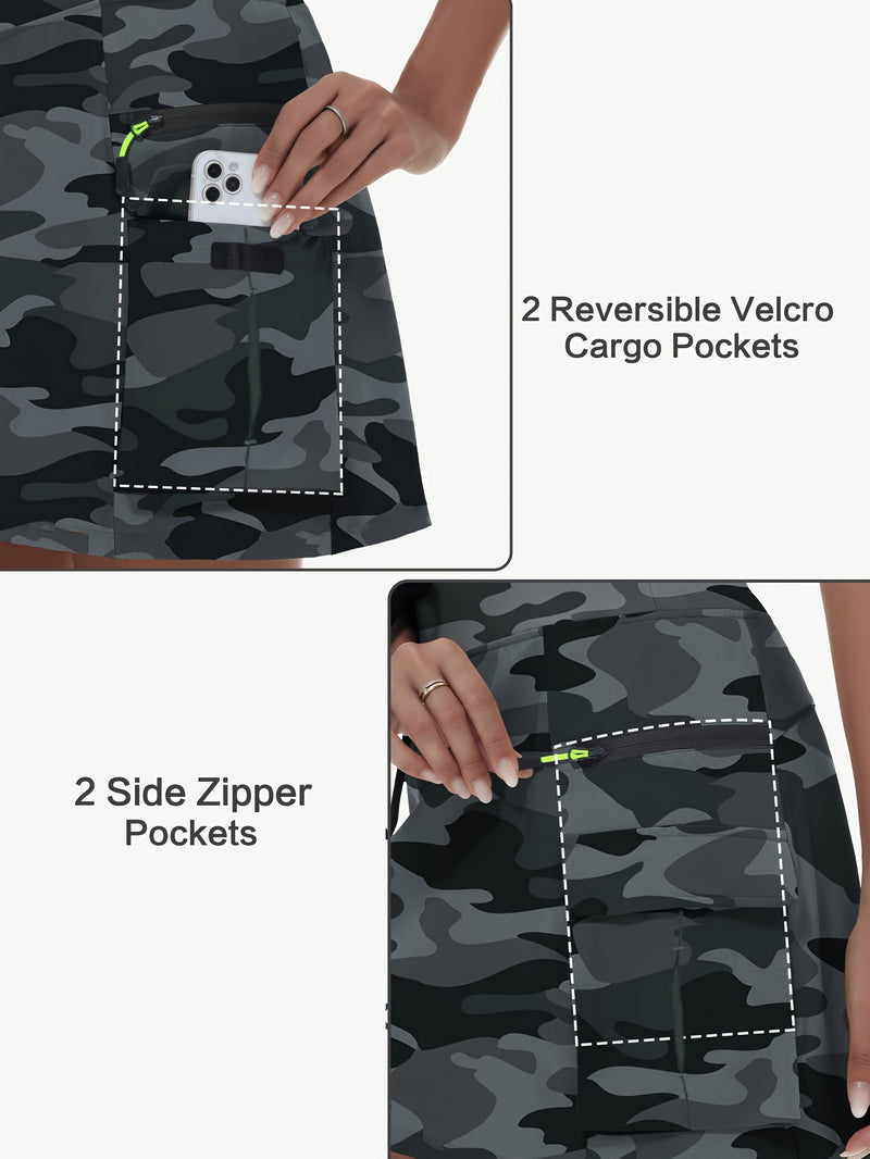 Women's Sports Skorts, Outdoor Hiking Cargo Shorts.
