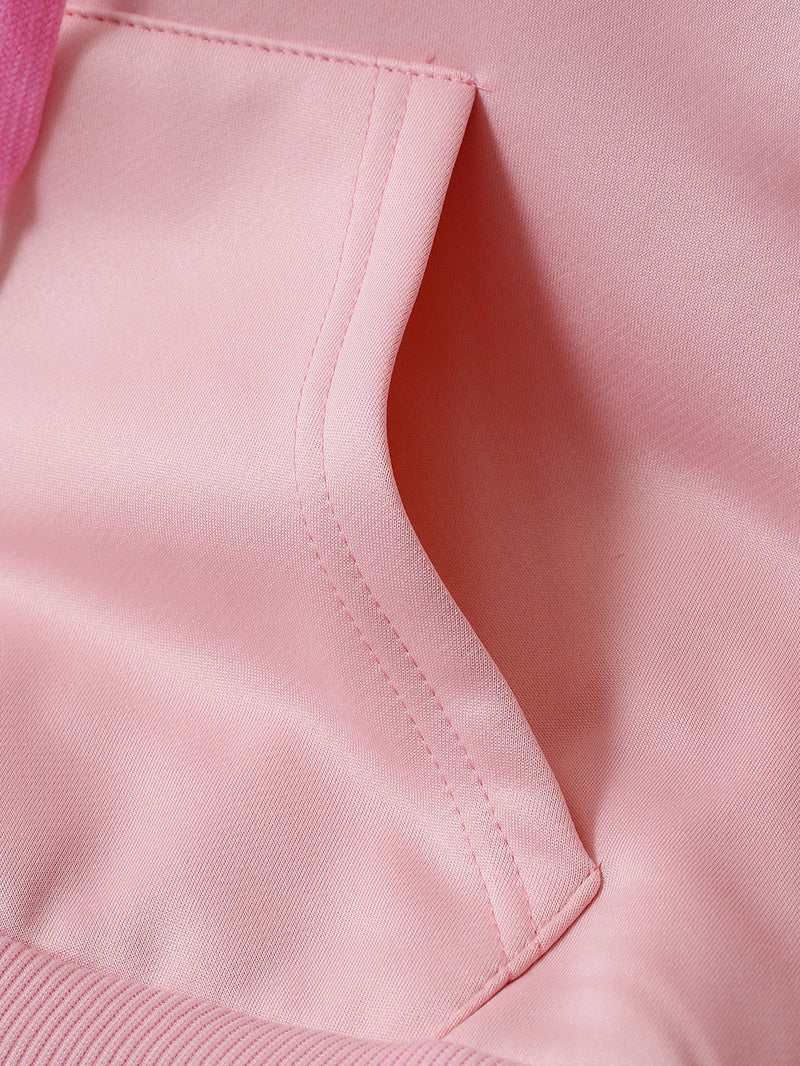 Women's Cozy Fleece-Lined Hoodie with Heart & Paw Print Design.