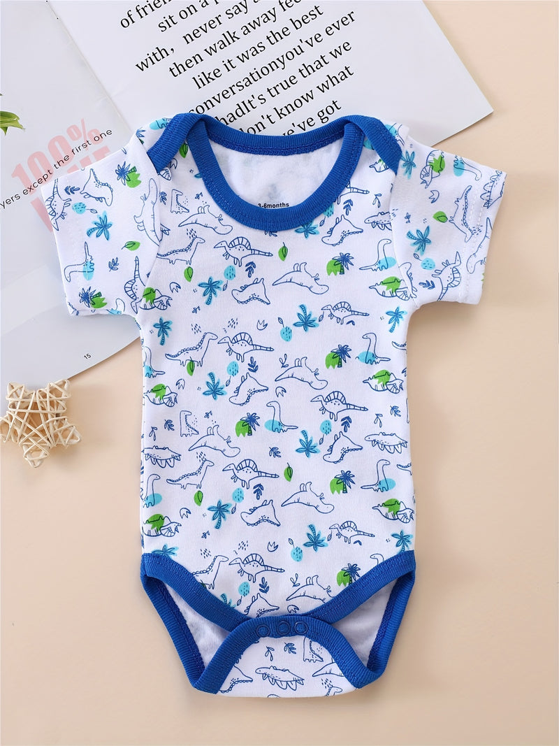 3pcs European and American Style Baby Short-Sleeve Bodysuit Romper Set.