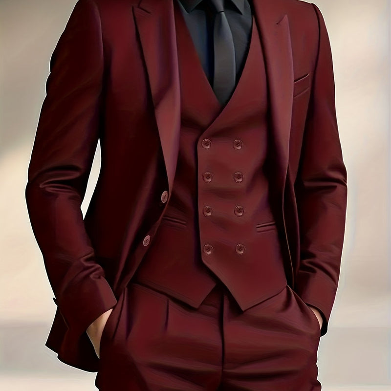 A Three-Piece Suit for Men Suitable for Weddings And Formal Occasions.