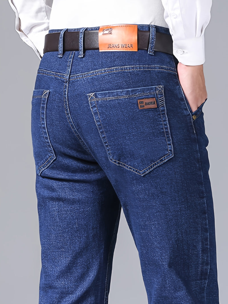 Men's Stretch Slim Straight-Leg Jeans for Spring And Autumn.
