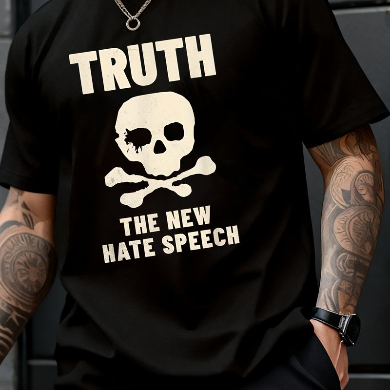 Men's T-shirt - Simple letter and skull design.