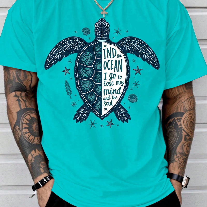 Men's Fashion Short Sleeve Print T-Shirt.