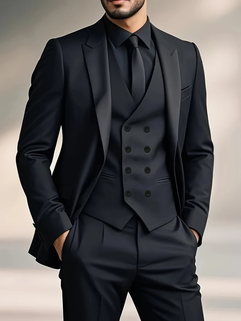 Men's Three-Piece Suit Set Including a Suit.