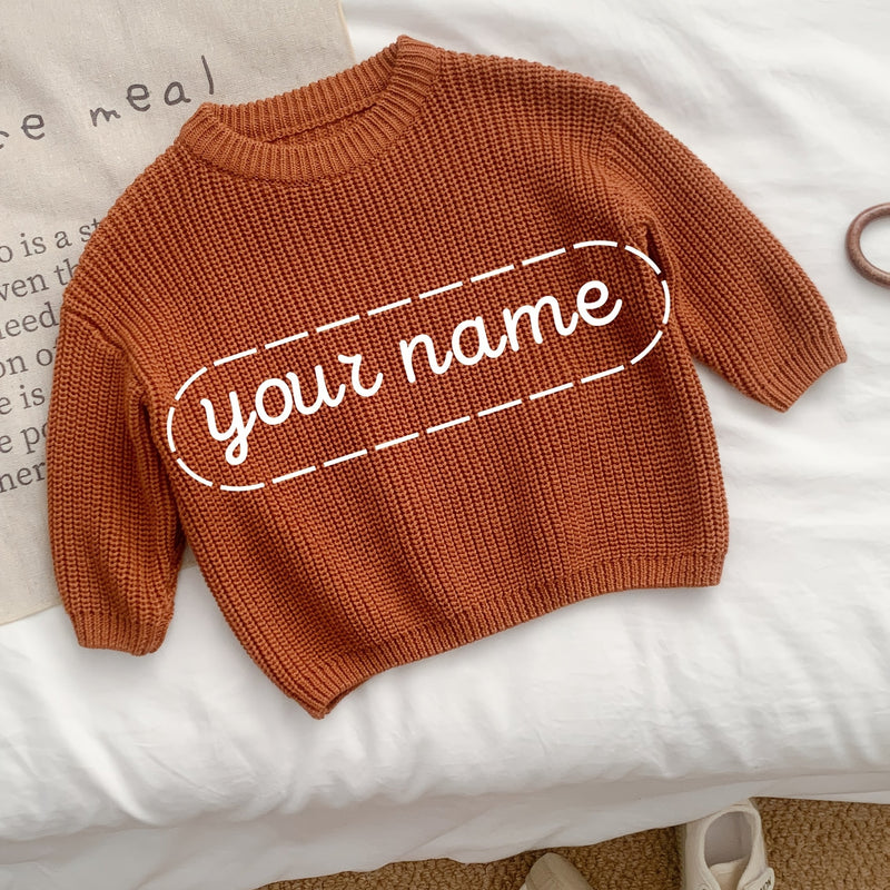 Customizable Girls' Casual Sweater.