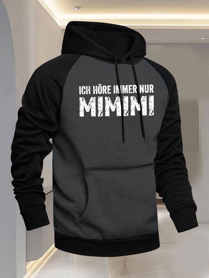 Men's Hooded Color-Blocked Sweatshirt.