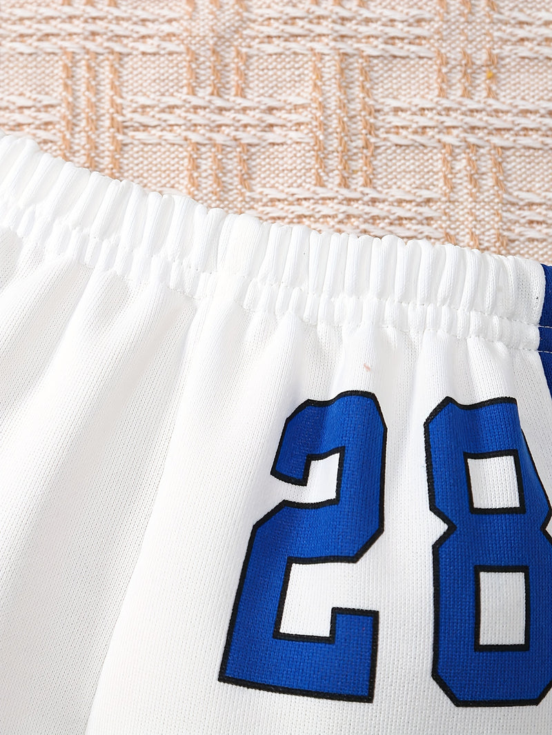 Boys' 'LOS ANGELES 28' Hooded Romper & Joggers Set.