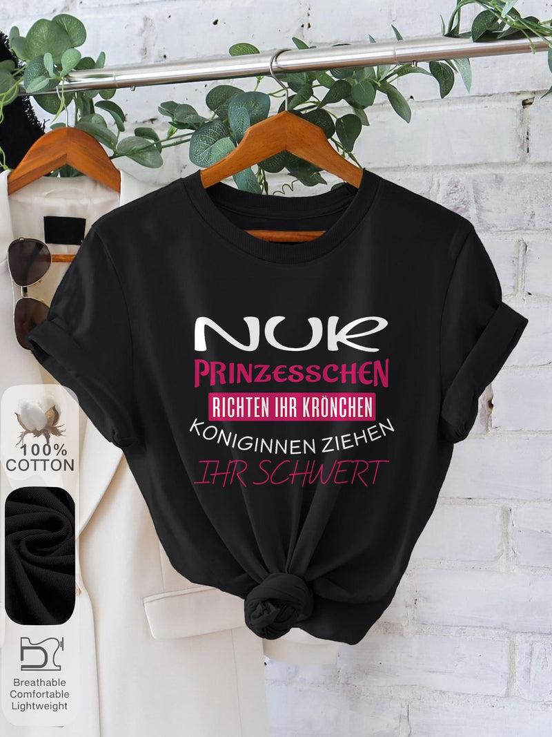 Women’s Graphic Print T-shirt, Short Sleeve Crew Neck Casual.