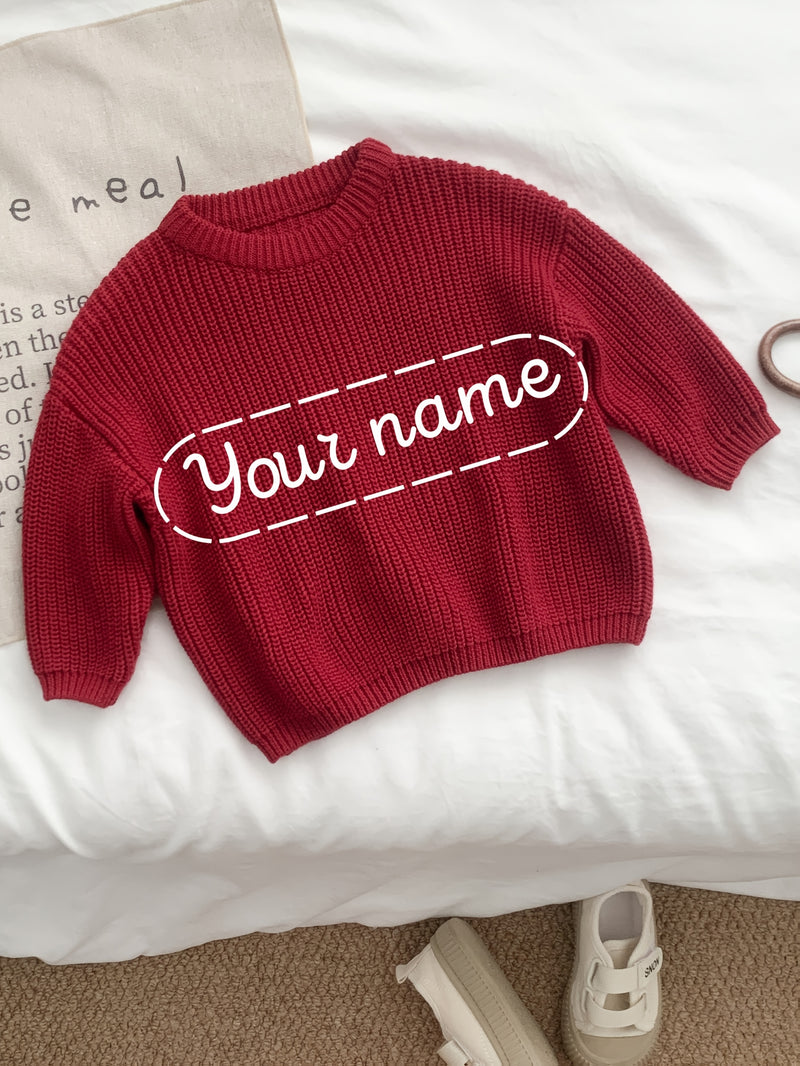 Customizable Girls' Casual Sweater.