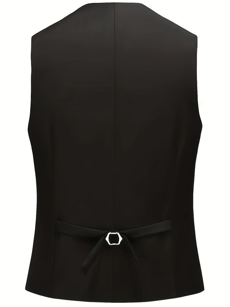 Men's 3pcs Suit Set, Blazer + Vest + Trousers, Groomsmen Business.