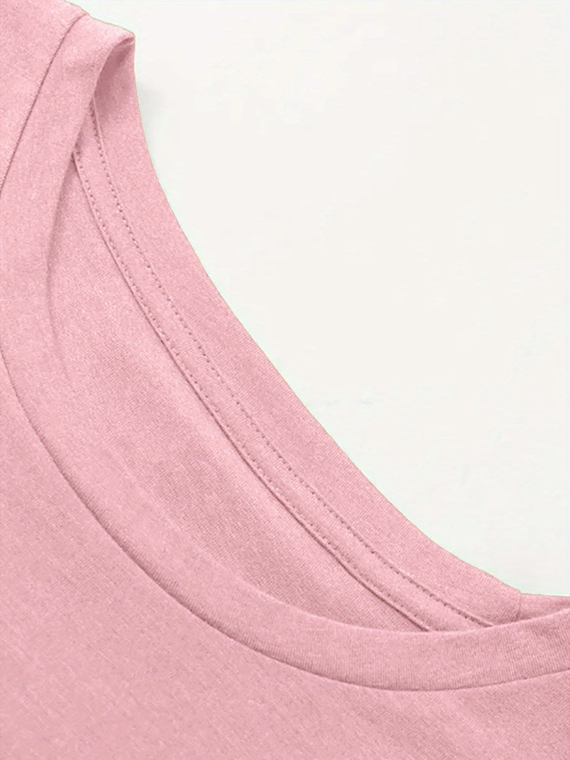 Women’s Graphic Print Two Piece Set, Short Sleeve T-shirt & Shorts.