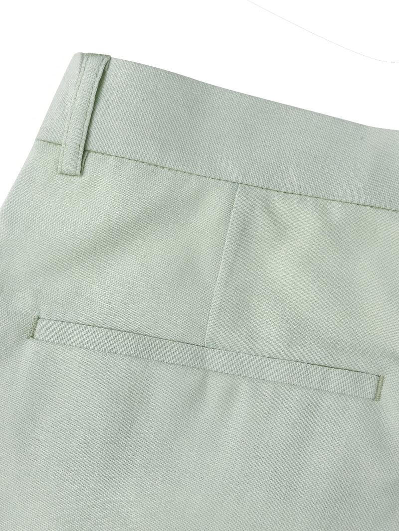 Men's Fashion Green Loose Short Top Two-Piece Set.