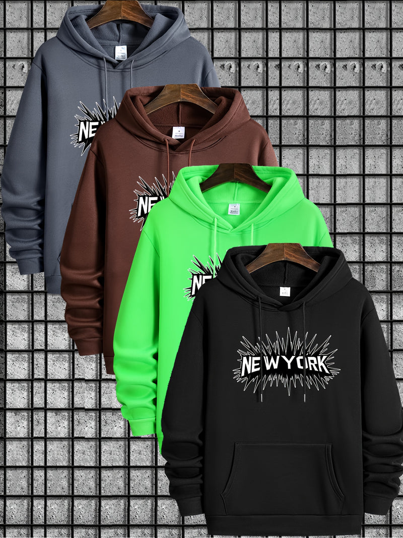 Men's 4pcs sweater set with new New York print.
