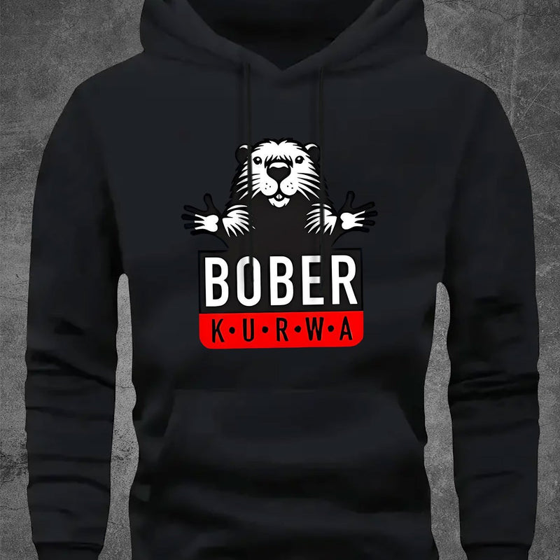 Men's Pattern Printed Hoodie.