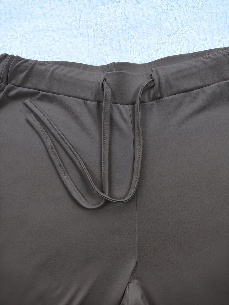 European and American Women's Fashion Flared Straight-Leg Pants.