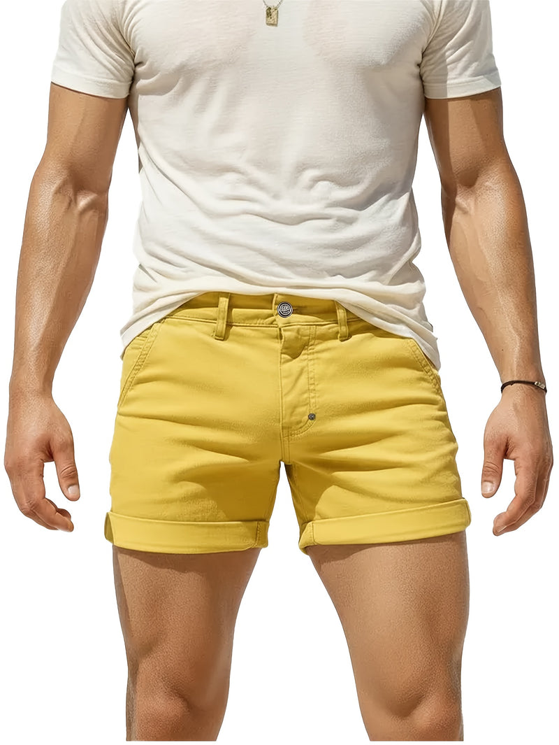 Gengyuan'S of Men'S Casual Stretch Denim Shorts - Classic Regular Fit.