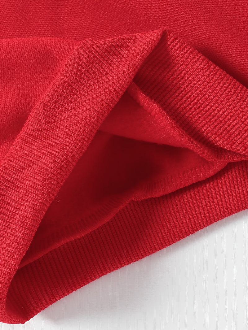 Boys' Autumn/Winter Casual English Letter Graphic Fist Bump.