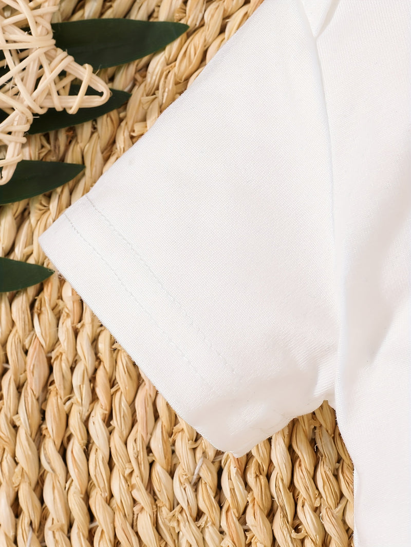 Baby Boy and Baby Girl Casual Cute Clothing Letter Print Jumpsuit.