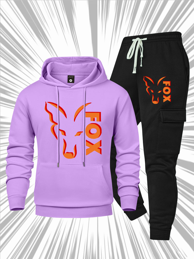 Men's Casual 2pcs Set, Fashion Long Sleeve Streetwear Hoodie.
