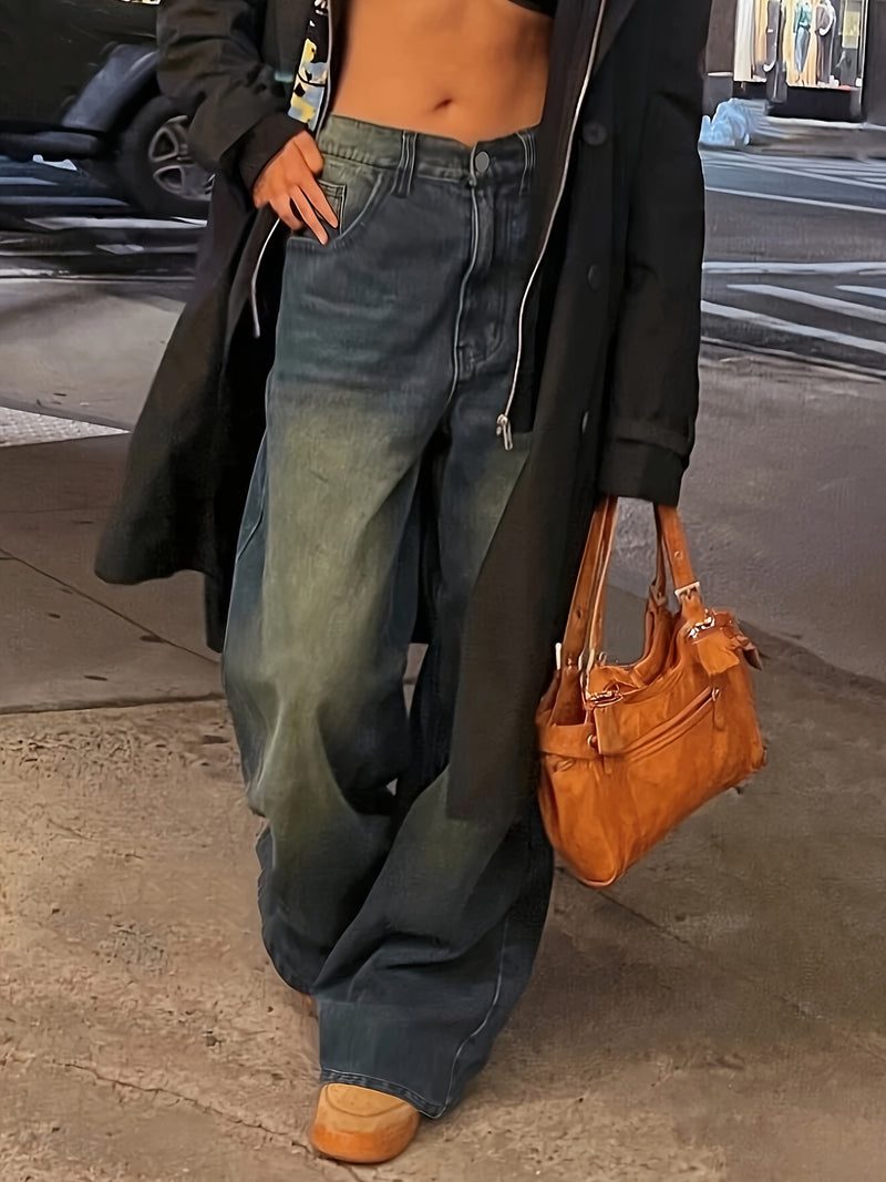 Women’s New Vintage-Style Versatile Non-Stretch Jeans.