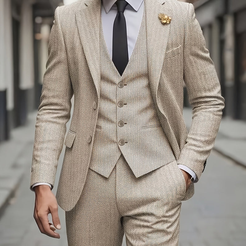 High-Quality Three-Piece Suit for Men.