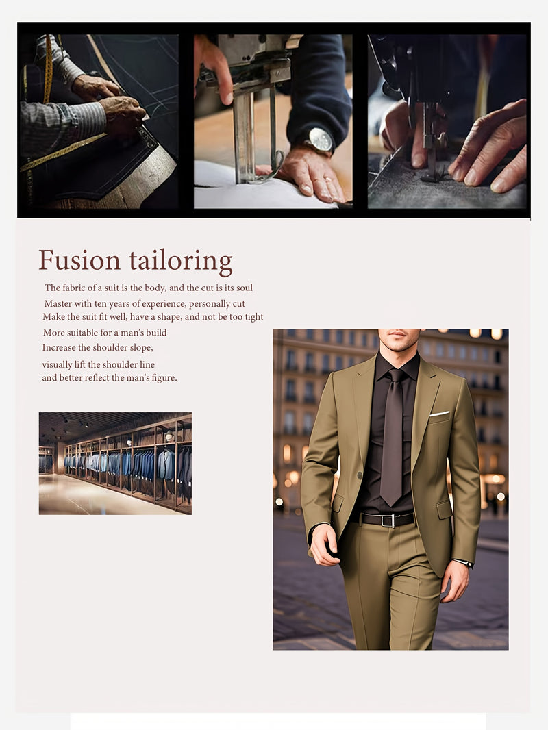 British Vintage Men's Two-Piece Suit Set.