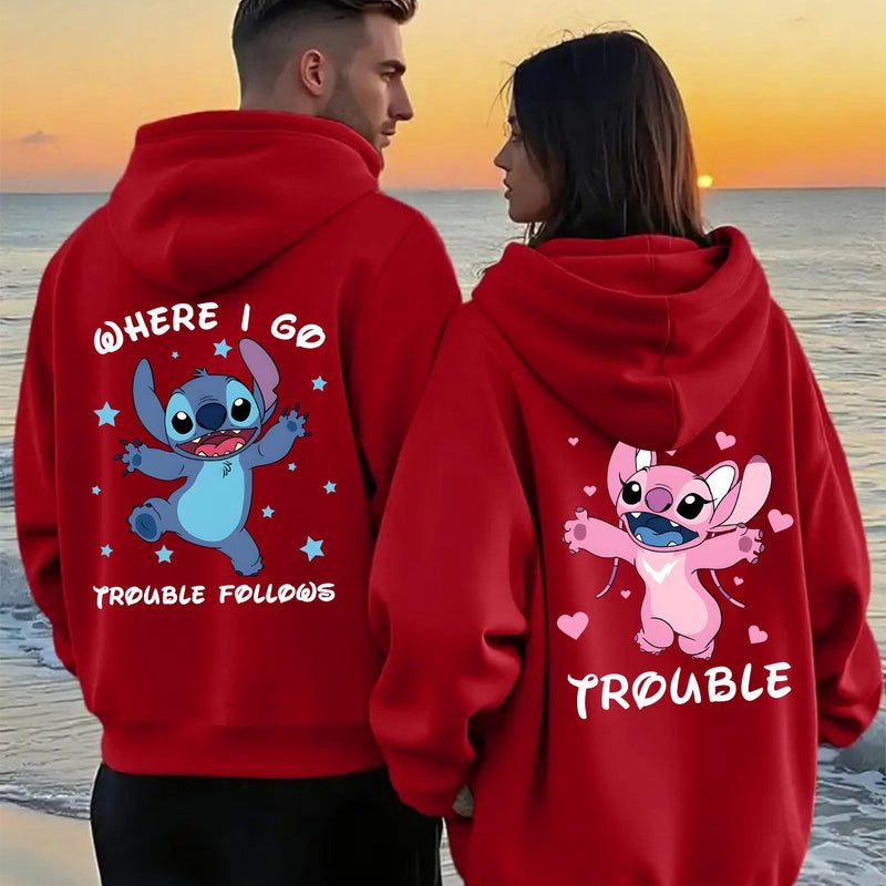 1pc Couple's Hoodie, Suitable for Men and Women.