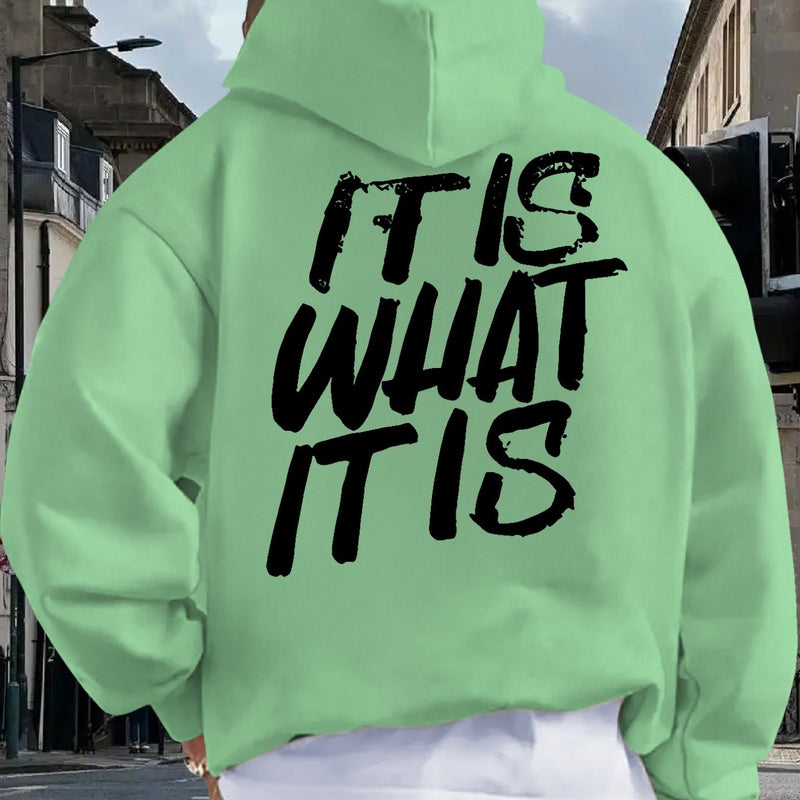 Men's Hooded Printed Sweatshirt.