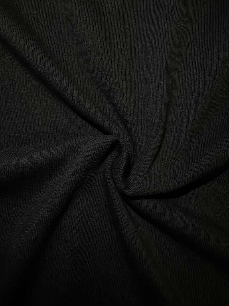 Men's Black Cotton Graphic T-Shirt.