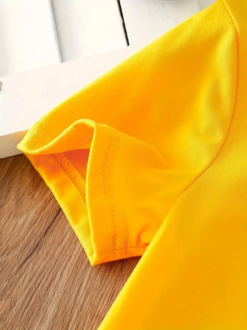 Cartoon Bicycle Print T-Shirt for Boys And Girls.