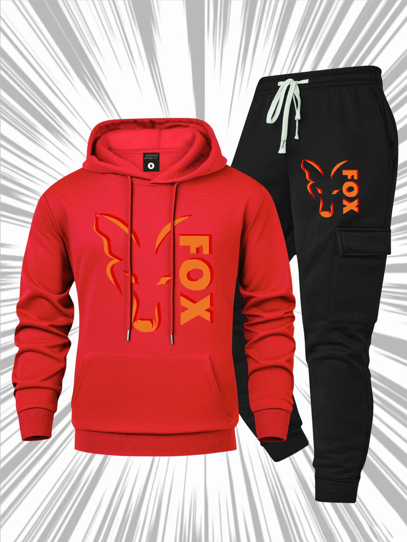 Men's Casual 2pcs Set, Fashion Long Sleeve Streetwear Hoodie.