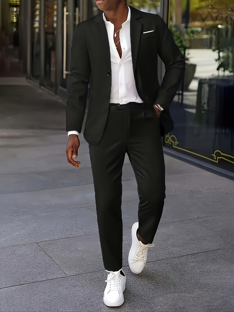 Men’s 2pcs Classic Suit Set.