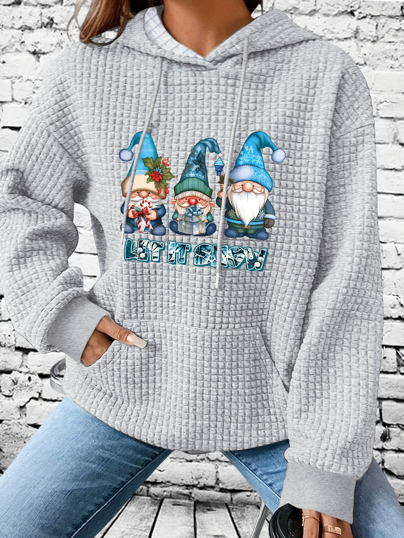 Women’s Patterned Waffle Hoodie.