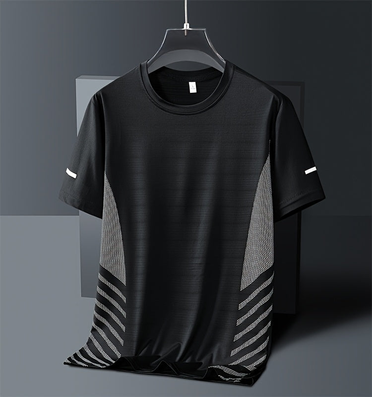 5pcs Men's Quick-Dry Breathable Moisture-Wicking T-Shirts.