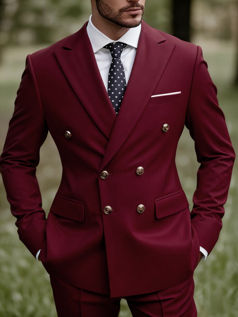 Men'S Premium Two-Piece Suit, Plus-Size Suit Set with Pants.
