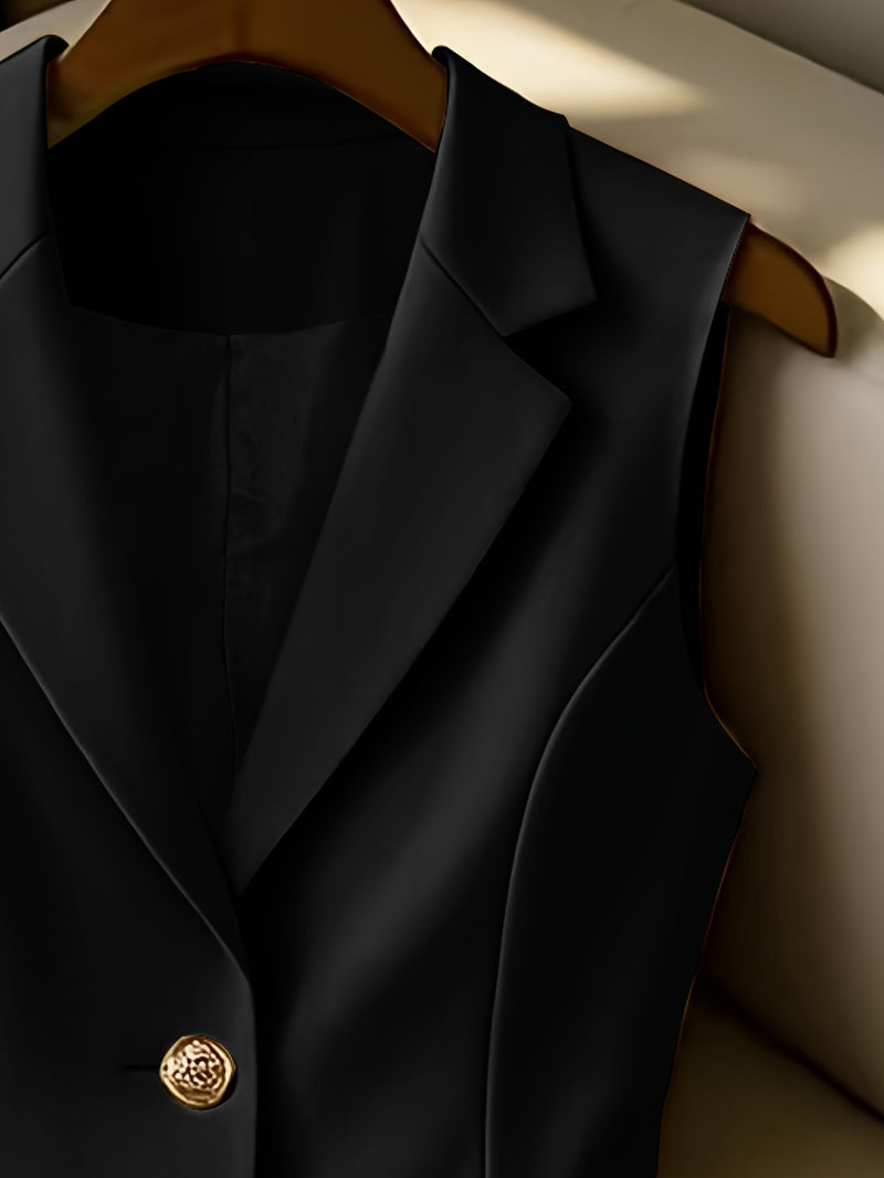 Ladies New Spring, Autumn And Winter Business Elegant Lapel Suit Vest.