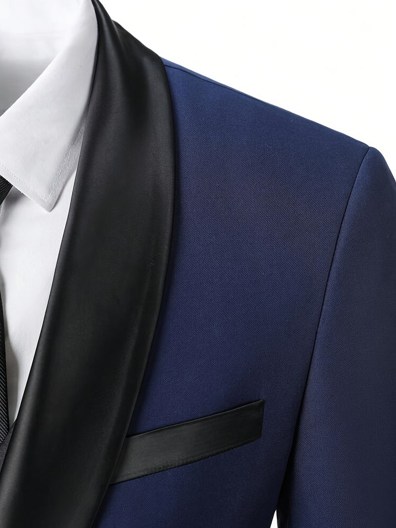 Men's 3pcs Suit Set, Jacket + Vest+ Trousers.