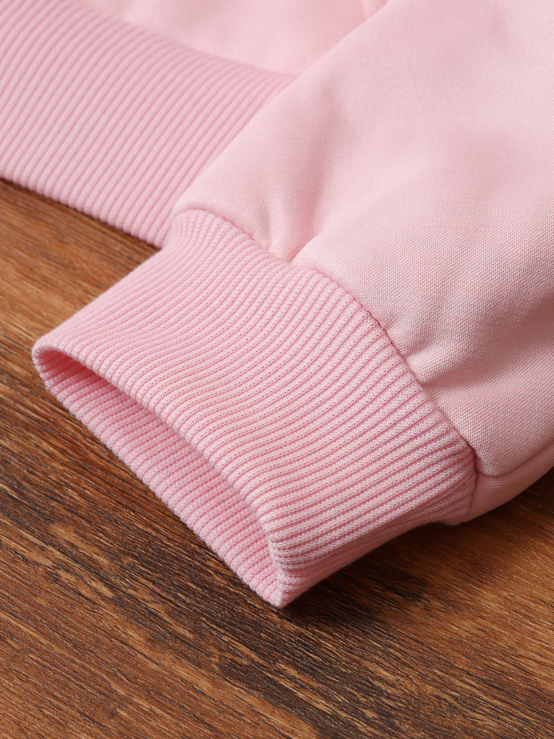 Women's Cozy Fleece-Lined Hoodie with Heart & Paw Print Design.