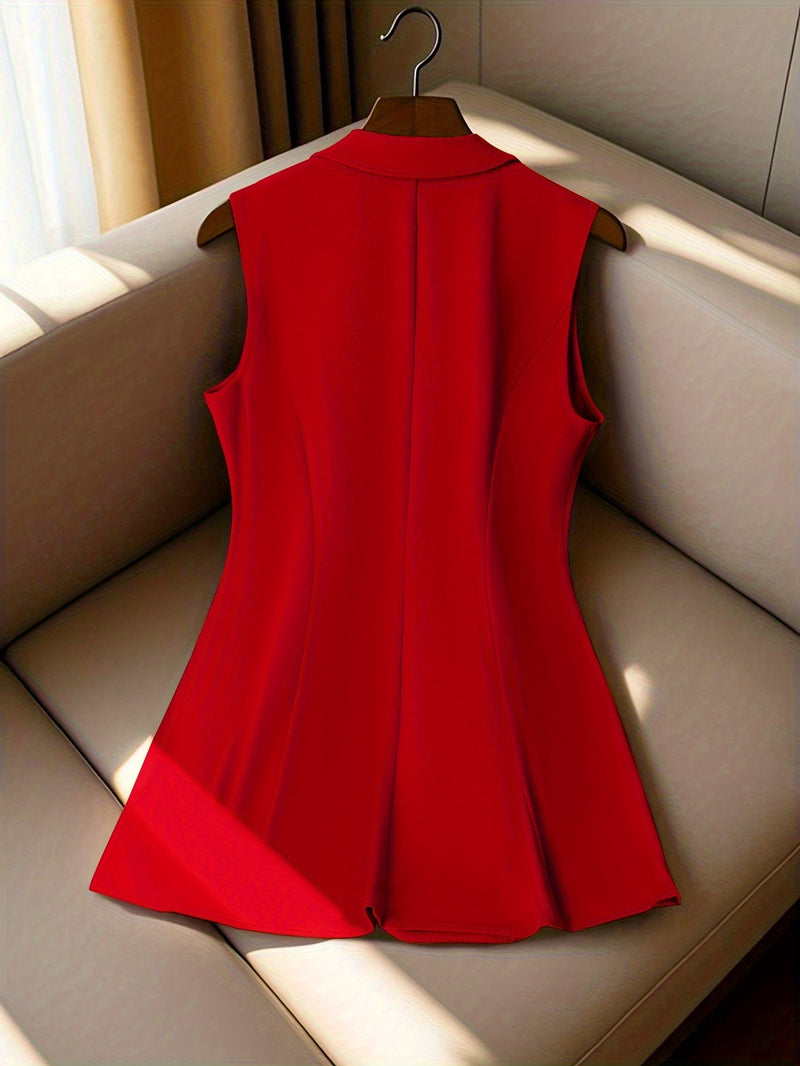 Ladies New Spring, Autumn And Winter Business Elegant Lapel Suit Vest.